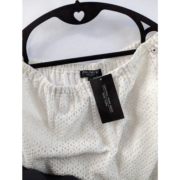 Central Park West White Eyelet Off The Shoulder Dress Large - Picture 7 of 10